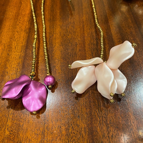 Set of New Handmade 16 Beaded Pink & purple color Artificial Flower Stems - Picture 5 of 6